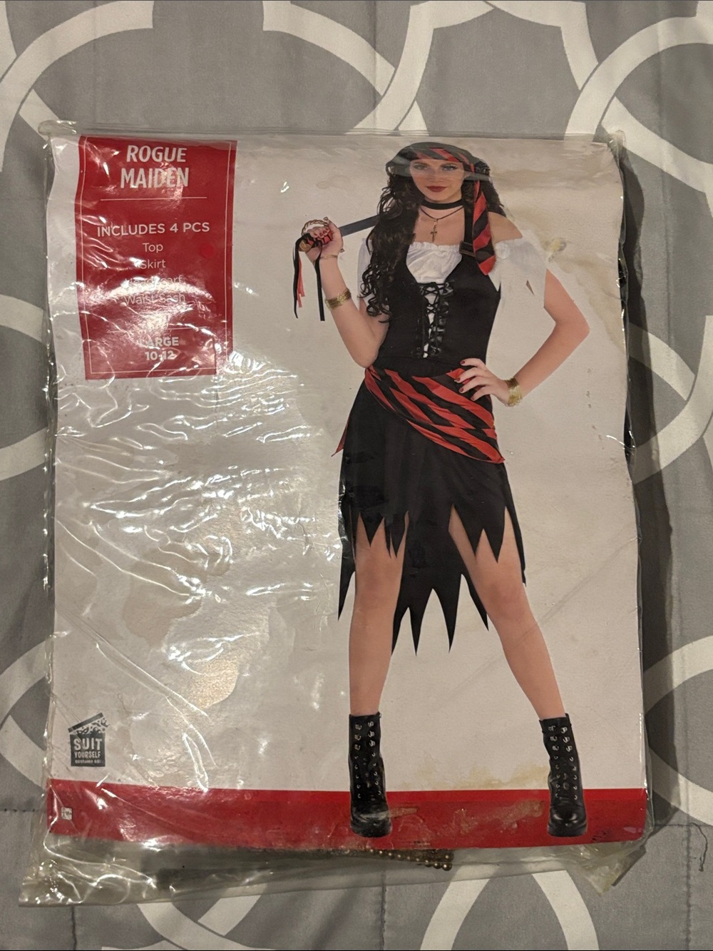 Party City Rogue Maiden Pirate Costume - Black & Red